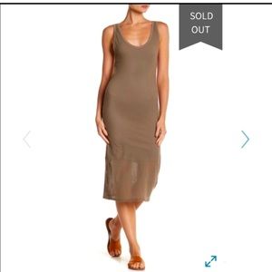 Michael Stars Tan Mesh Tank Dress Size Small
